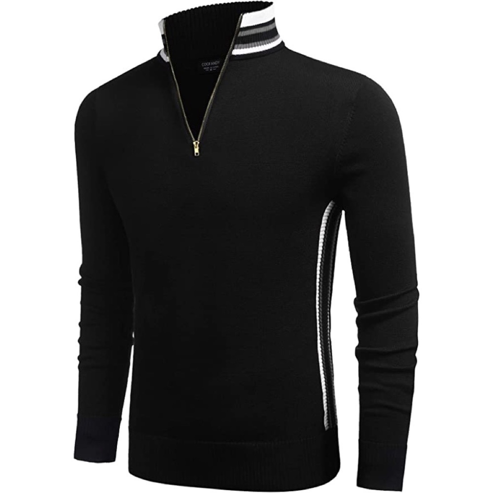 Mens New Turtleneck Collar Long Sleeve Sweater Multiple Sizes